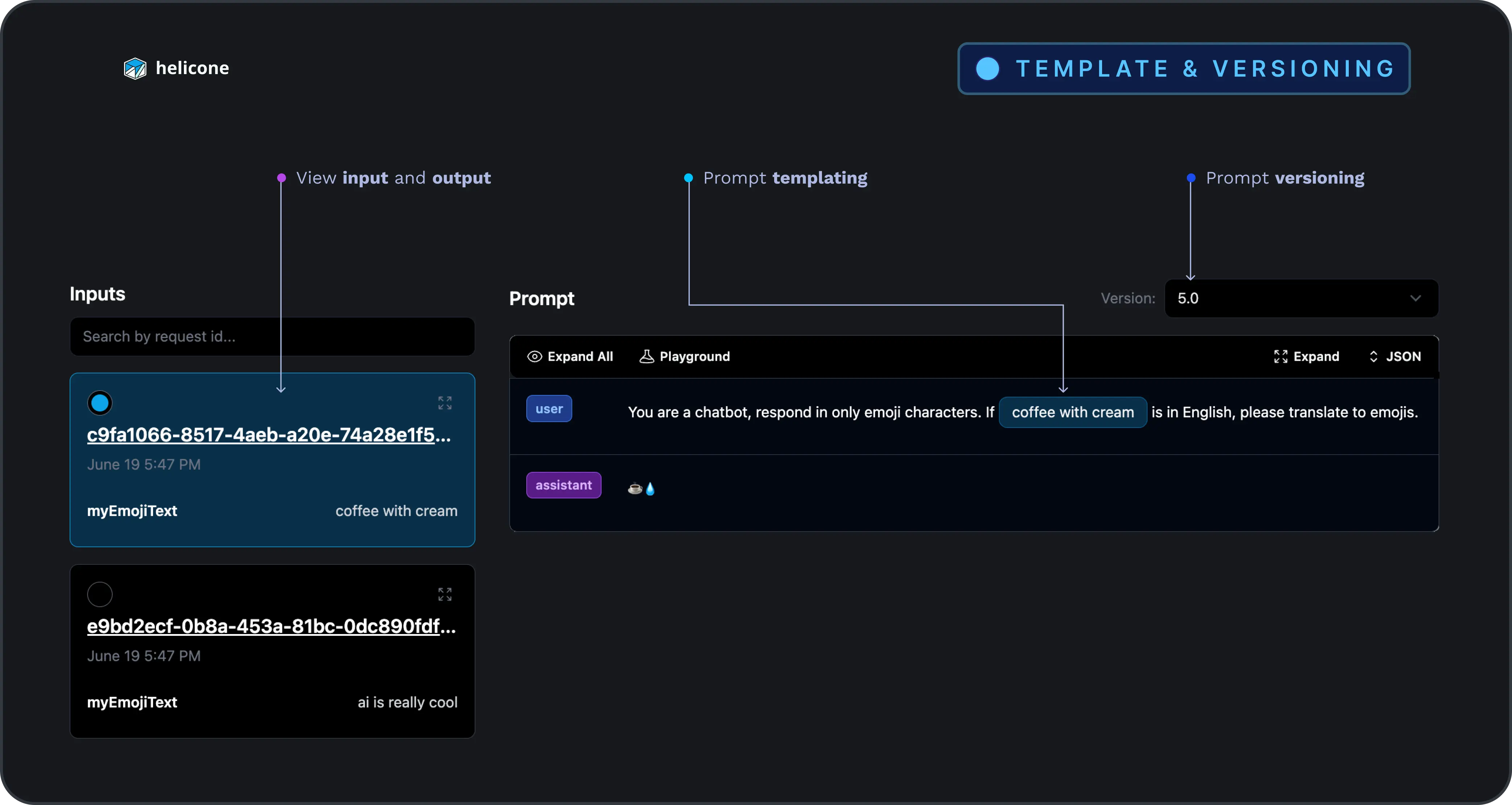 Version Control in Helicone